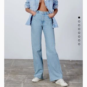 High waist wide leg jeans from Zara
